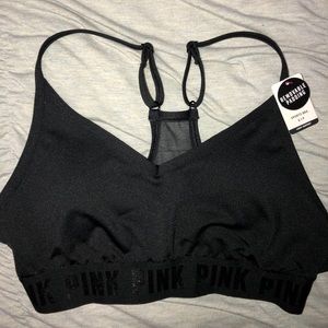 Black VS Pink Sports Bra